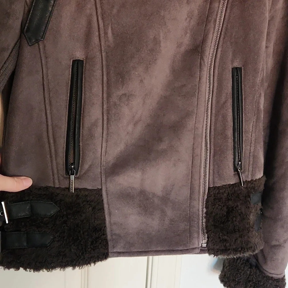 Laundry by Shelli Segal Gray Fall Winter Utility Jacket. Sz Small